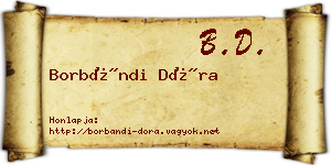 Borbándi Dóra névjegykártya