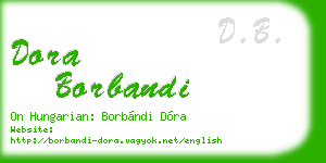 dora borbandi business card